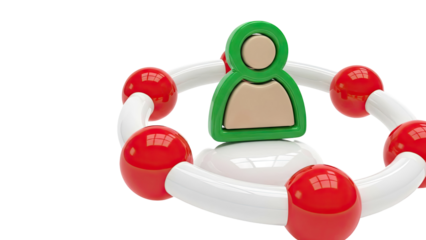 3D Render of a Teamwork and Collaboration Icon