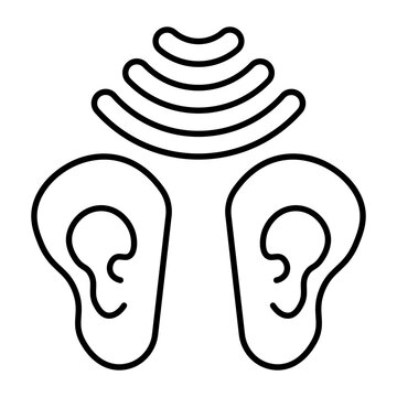 Binaural Vector Line Icon Design