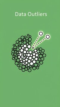 Data Outliers Motion Graphic With Green Background