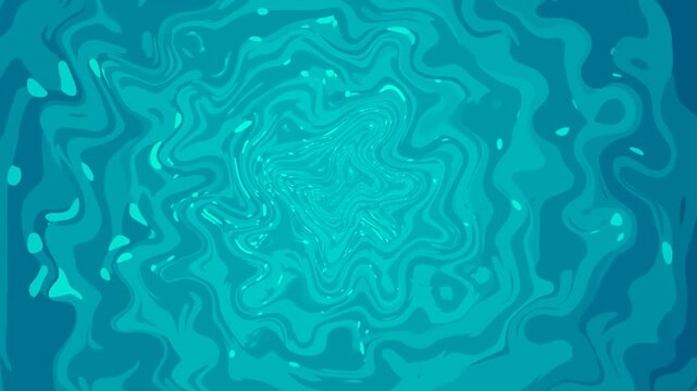 Vibrant Turquoise Abstract Liquid Ripple Animation Description: A bright turquoise and teal fluid background featuring shifting wavy textures and organic movement. This fresh, energetic visual is desi