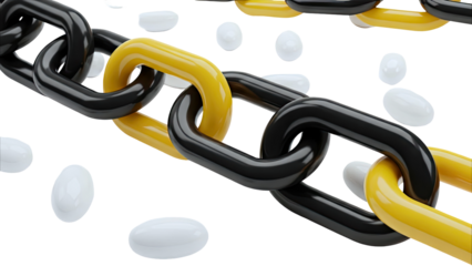 Abstract Chain Links with Floating Ovals