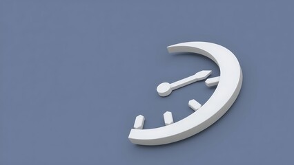 A Minimal Style 3D Rendering A Quick, Fast, Speed Time Icon A Business Concept
