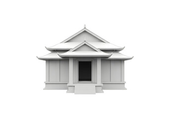 Traditional Asian house with pagoda style roof