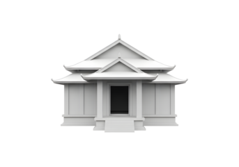 Traditional Asian house with pagoda style roof