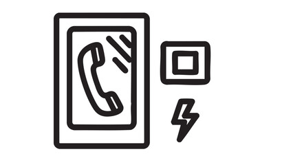 A smartphone is charging with a lightning bolt symbol indicating fast charging capability