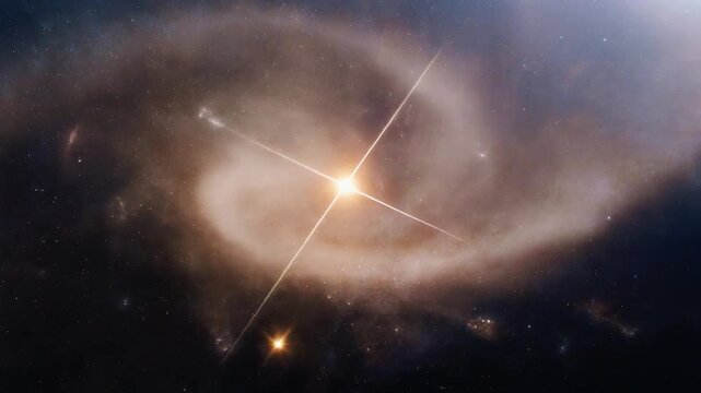 High-detail cinematic visualization of stellar birth in deep space with radiant energy and nebula textures.