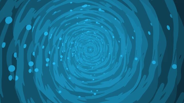 Abstract Deep Blue Cosmic Swirl and Vortex Background Description: A mesmerizing deep blue spiral animation featuring fluid motion and soft particle effects. This atmospheric background is designed fo