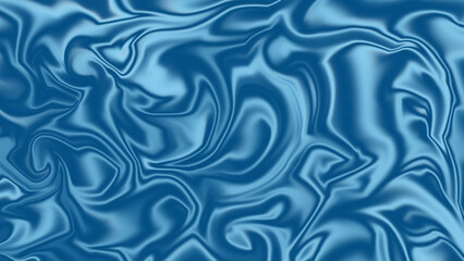 Obraz premium Abstract blue liquid marble texture with silky satin waves and soft flowing gradient background