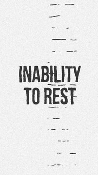 Inability to Rest - mental health concept Minimalist Glitch Effect