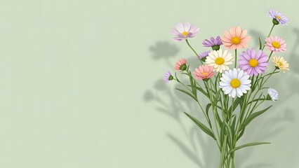 Fototapeta premium Beautiful flowers bouquet for mom on mother's day a lovely gift idea