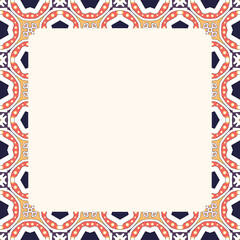 Obraz premium Ornate Geometric Frame with Rounded Corners