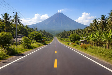 Naklejka premium road in the mountains