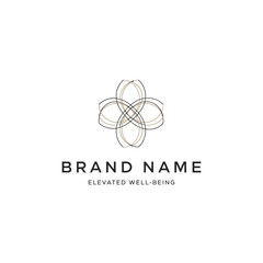 Elegant Abstract Logo Design for Elevated Well-Being Brand.