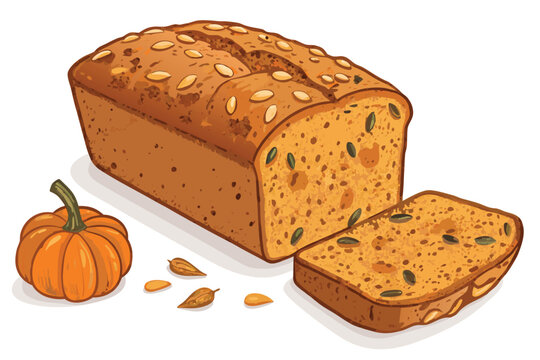 Homestyle Pumpkin Bread Loaf Slice