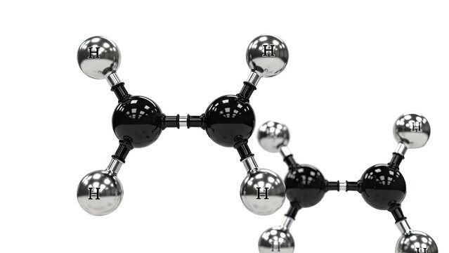 3D Model of Ethane Molecule (C2H6)