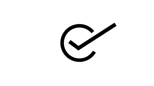 Loading circle with checkmark animation
