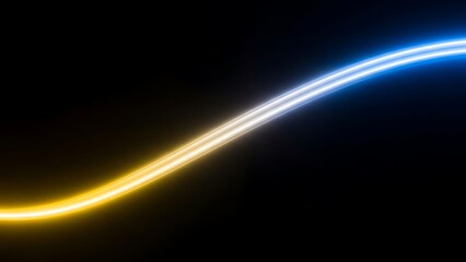 Neon light curve in black background