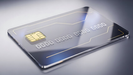 Modern digital payment card with advanced chip technology for secure and efficient global transactions