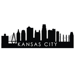 Fototapeta premium Kansas City Skyline Silhouette Logo high quality professional
