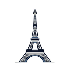 Fototapeta premium Eiffel Tower illustration isolated on a white background.
