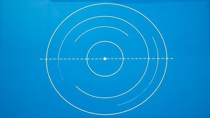 velodrome. Top-down view of concentric blue lines on a velodrome surface. event key visuals, club posters, designed for sports event promotions and stadium branding, used by event planners.