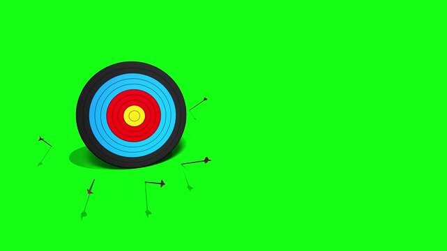 A lot of arrows missing a target