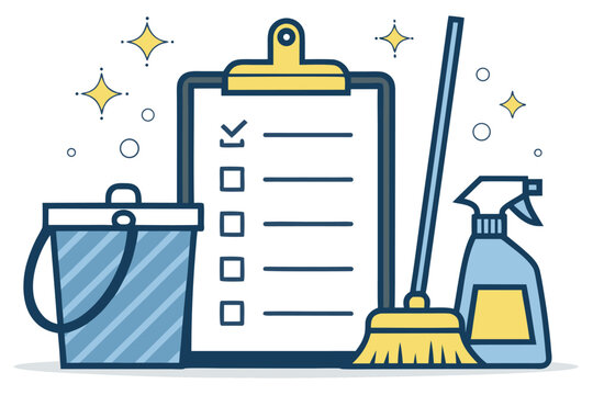 Move Out Deep Cleaning Checklist Illustrat