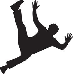 Person falling silhouette