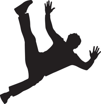 Person falling silhouette