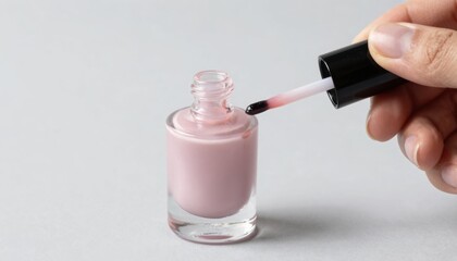 Applying glossy gel nails for perfect manicure at home nail art tutorial indoor setting close-up view for stunning results