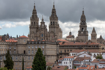 Fototapeta premium View of the Cathedral of Santiago de Compostela, Spain