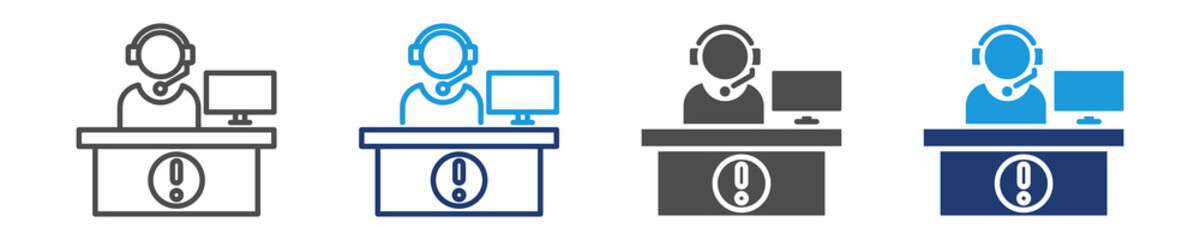 info center icon set multiple style