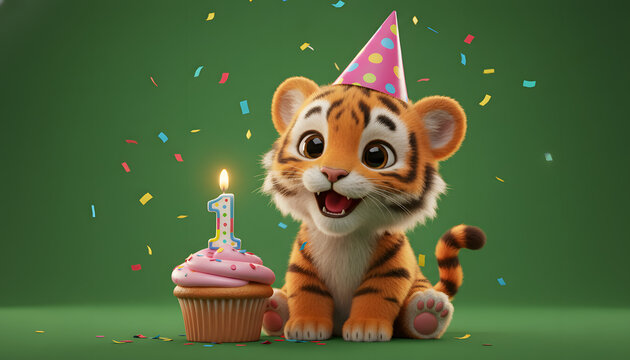 Baby tiger, SD character, cuteness, baby tiger, SD tiger, 3D character, 3D baby tiger, tiger gift, memo