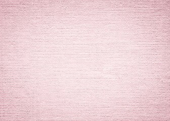Fototapeta premium Pink pastel color paper canvas texture background. Natural linen paper surface texture for design. Watercolor paper rough frame.
