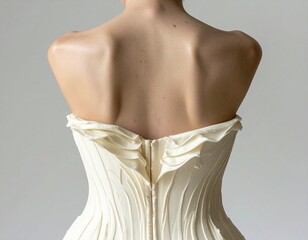Sculptural Ivory Corset Fashion Concept