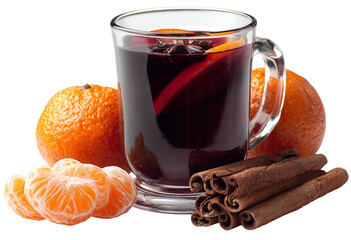 Warm Spiced Beverage with Citrus and Cinnamon Sticks