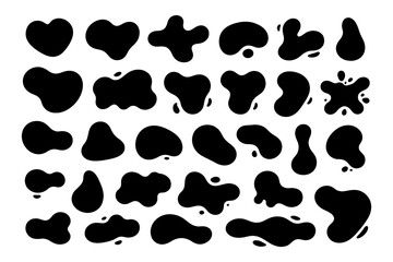 Fototapeta premium Set of liquid shapes. Abstract watery forms template.