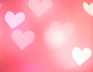 Romantic Heart-Shaped Bokeh Lights Background for Valentine&rsquo;s Day