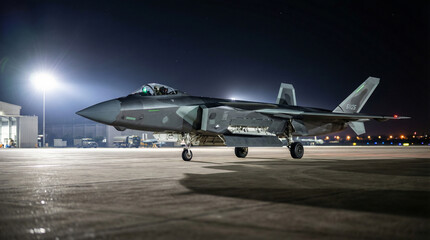 China stealth fighter J-20 night