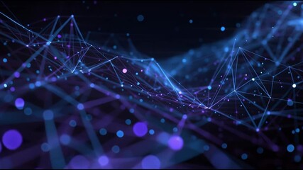 Dynamic digital network connections forming an intricate abstract pattern, representing data flow, technological innovation, and a futuristic interconnected world - Powered by Adobe