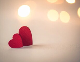 Valentine&rsquo;s Day Greeting Card with Red Hearts and Roses on White Background