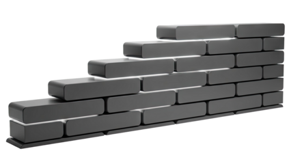 Modern Gray Brick Wall with Integrated Lighting