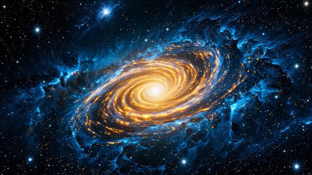 SpiralGalaxywithBrightCoreandBlueArms