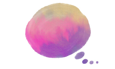 Fototapeta premium Hand Painted Gradient Watercolor Speech Bubble Clipart