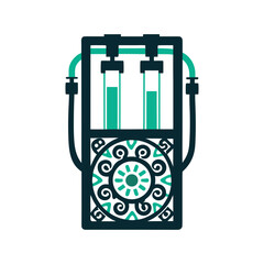 Abstract Scientific Apparatus with Ornate Mandala Pattern Vector