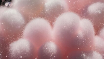 Abstract pink fluffy shapes with a dreamy, soft focus effect.