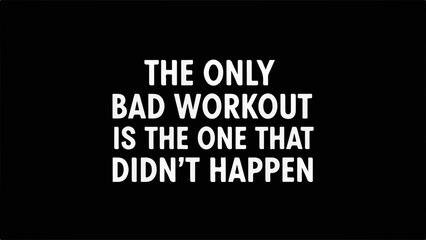 Fototapeta premium Motivational fitness quote on a dark background for gym inspiration