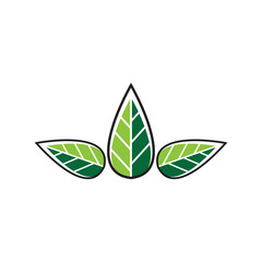 Eco icon green leaf vector illustration