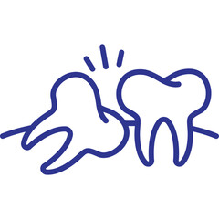 Obraz premium Wisdom tooth pain icon