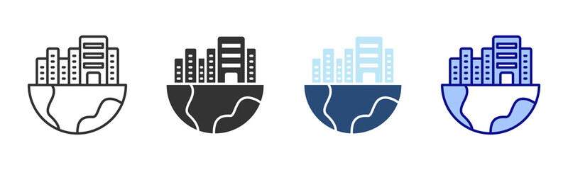 Eco City Icon Set. Designed In Multi Style